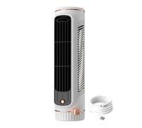 Ventilateur de refroidissement personnel - Construction légère 460 G, système alimenté par USB 5 V, conception à direction d'air multi-angle, structure de support de base rotative | Pour Bureau Bureau
