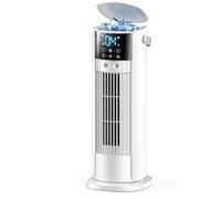 Ventilateur de refroidissement portable 3 en 1 avec 3 vitesses, capacité de 700 ml, télécommande, minuterie 10 h, humidificateur et rafraîchisseur d'air par évaporation avec oscillation à 18