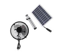 Ventilateur de refroidissement portable à un seul verre en silicone panneau solaire ventilateur trépied extensible pour voyages de bureau