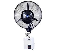 Ventilateur de refroidissement portable avec brume, brumisateur mural oscillant à 60°, 3 modes de vent, réservoir de 15 L pour atelier industriel et espace de travail