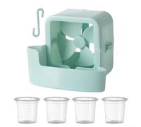 Ventilateur de refroidissement portable avec gobelets à glace pour une réduction rapide de la température et une circulation de l'air (bleu)