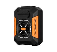 Ventilateur de refroidissement portable monté à la taille avec lumière LED intégrée en acier au carbone avec alimentation 5000 mAh pour coursiers de sport Ventilateur portable pour voyage