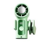 Ventilateur de refroidissement portable | Petit refroidisseur rechargeable par USB, avec écran LED et clip amovible rotatif à 360 degrés | pour voyage, poussette, plage, voyage, travail, concert