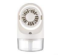 Ventilateur de refroidissement portable rechargeable avec brume d'eau et réservoir de 70 ml, alimenté par USB, design pliable pour voyage ou bureau, vitesses réglables pour une expérience de