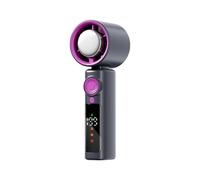 Ventilateur de refroidissement portable, turbine avec affichage LED, matériau ABS, rechargeable 4000 mAh, design pliable pour plage, camping, dortoir, randonnée, événements en plein air, 15,8 x 6,9 x