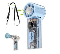 Ventilateur de refroidissement portable, ventilateur à air rechargeable, appareil d'affichage numérique à 100 vitesses avec système de charge USB, conception de moteur à turbine, équipement de