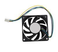 Ventilateur de refroidissement pour boîtier d'ordinateur, 70 x 70 x 15 mm, 12 V, 4 broches, PWM, noir