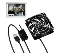 Ventilateur de refroidissement pour PC | 5V Appareil radiateur USB thermosensible | Ventilateur de boîtier | Pour garage atelier salon maison box TV modem amplificateur récepteur routeur