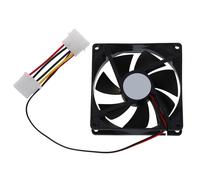 Ventilateur de refroidissement pour PC en plastique noir, 12 V CC, 4 broches, 90 mm x 25 mm
