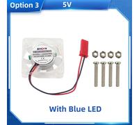 Ventilateur de refroidissement pour Raspberry Pi 4,30x30mm,pour boîtier ABS acrylique,pour RaspMpPi Orange Pi,pour boîtier Retroflag - Type With LED