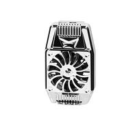 Ventilateur de refroidissement pour téléphone portable - Rechargeable - Design extensible - Support de téléphone portable avec 9 feuilles silencieuses pour regarder des vies de jeu