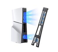 Ventilateur de Refroidissement PS5 Slim, Avec Réglage Automatique, Accessoires de Refroidissement Silencieux Avec LED et Hubs USB3.0, Pour PS5 Slim Disc et éditions Numériques, Pas Pour PS5 Pro