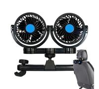 Ventilateur de refroidissement puissant, portable, refroidissant, réglable | Ventilateur de voiture à double tête pour conducteur, femmes, hommes, été, véhicule, camion, siège arrière, dossier
