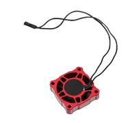 Ventilateur de Refroidissement RC, Ventilateur de Refroidissement de Moteur électrique Haute Vitesse 40x40mm 16000 TR/Min 5V-9V Compatible avec Les Moteurs ESC 1/10 1/8 1/12(Rouge)