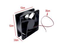 Ventilateur De Refroidissement Sans Balais 120X120X38 Mm Dc 12 V 12 Cm Avec Fiche À 2 Broches 0,3 A,3000 Tr/Min,12038 À Roulement À Billes Dc 12038 Pour Sorbetière,Radiateur Soufflant
