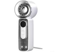 Ventilateur de refroidissement, semi-conducteur de charge USB rose pour mini ventilateur glacé 199 vitesses équipé d'une sangle lumineuse LED Appareil de refroidissement portable pour bureau, voyage
