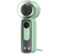 Ventilateur de refroidissement, semi-conducteur de charge USB rose pour mini ventilateur glacé 199 vitesses équipé d'une sangle lumineuse LED Appareil de refroidissement portable pour bureau, voyage
