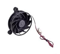 Ventilateur de refroidissement silencieux pour appareils ménagers, évaporateur silencieux de rechange avec moteur à trois fils 12 V DC, mise à niveau de la circulation de l'air en vert ou noir (B)