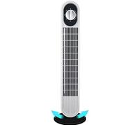 Ventilateur de Refroidissement Tour pour Chambre à Coucher, Ventilateur sur Pied avec 30 DB Silencieux pour Le Sommeil, Refroidisseur d'air, Vitesse de 26 Pieds/s, 3 Vitesses, Oscillation à 80°,