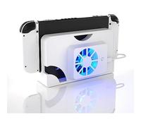 Ventilateur de Refroidissement Ultra Rapide pour Station d'accueil Switch OLED, Remplacement du Refroidisseur pour Switch OLED avec Ventilateur Turbo à Lumière LED 3000 ± 10%