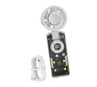 Ventilateur de Refroidissement, unité Portable Rechargeable avec Base de Bureau, Affichage numérique, Mode lumière, Clip de, Ventilateur de Refroidissement Portable, Toucher Froid, lumière