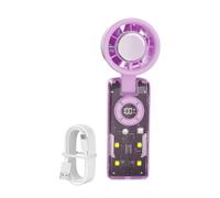 Ventilateur de Refroidissement, unité Portable Rechargeable avec Base de Bureau, Affichage numérique, Mode lumière, Clip de, Ventilateur de Refroidissement Portable, Toucher Froid, lumière