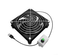 Ventilateur de refroidissement USB DC 5 V 80 mm avec bobine de cuivre pour routeur, refroidisseur PC avec roulements silencieux et couvercle en maille facile d'entretien (3#)