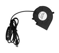 Ventilateur de refroidissement USB haute vitesse réglable 9733 pour imprimante et appareils ménagers Dissipation de chaleur 5 V 2 A Entrée Démarreur souffleur