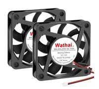 Ventilateur de refroidissement Wathai DC pour pot d'échappement 60 mm x 60 mm x 15 mm 12 V 2 broches sans balais