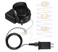 Ventilateur de Remplacement pour Décorations Gonflables - Souffleur d'air 12V pour Décorations Extérieures - avec Guirlande Lumineuse LED, Machine À Souffler pour Jardin Terrasse Pelouse Halloween