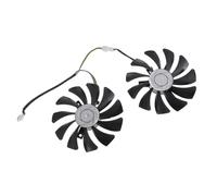 Ventilateur de Remplacement Vidéo pour Carte Graphique, 1 Paire Noir Abs