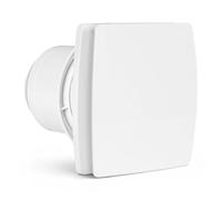 Ventilateur de salle de bain 100 mm avec capteur d'humidité et post-circuit | Ventilateur extracteur silencieux avec 95 m³/h et IPX4, clapet anti-retour et 12 W, ventilateur de salle de bain pour salle