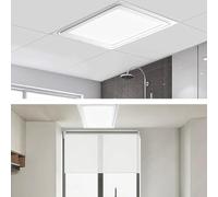Ventilateur de salle de bain avec éclairage LED intégré, indice de bruit de 0,9 son, conçu pour des zones de 80 m², convient aux ouvertures de plafond standard de 30,5 cm x 22,3 cm