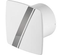 Ventilateur de salle de bain - Design blanc brillant - Avec minuteur et clapet anti-retour - WLB100T - 10 cm de diamètre