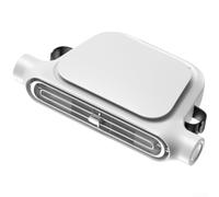 Ventilateur de siège de voiture, rechargeable par USB, 3 double flux d'air, 3000 mAh réglable pour sièges avant et arrière (connecteur blanc)
