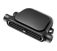 Ventilateur de siège de voiture rechargeable par USB avec 3000 mAh pour sièges avant et arrière - Refroidisseur de dossier solide - Noir - Trois réglages - Dispositif de circulation d'air portable