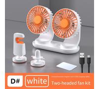 Ventilateur de siège de voiture rechargeable par USB avec deux têtes et option de montage magnétique, solution idéale pour le confort par temps chaud (D-2-W)