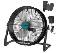 Ventilateur de Sol 40CM compatible avec Batterie Ma-kita/AC-Adaptateur | Réglage Continu des Vitesses | 360°Inclinaison Réglable | Silencieux | Ventilateur Portable pour Camping Garages(Sans Batterie)
