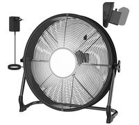 Ventilateur de Sol 40CM compatible avec Batterie Ma-kita/AC-Adaptateur | Réglage Continu des Vitesses | Silencieux | Ventilateur Portable avec Lampe 1450LM & USB et Type-C pour Camping(Sans Batterie)