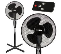 GreenBlue Ventilateur sur pied GB580 – 40W, 3 vitesses, télécommande, oscillant, minuterie 7,5 h Noir