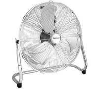Ventilateur de Sol 50cm Chrome Pro Breeze - Style Gymnase/Atelier/Garage - avec 3 Vitesses et Tête de Ventilateur Réglable Gris G