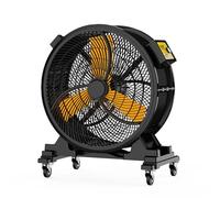Ventilateur de sol, grand atelier industriel, ventilateur haute vitesse, ventilateur en métal avec roue universelle à 360°, ventilateurs commerciaux pour garage, entrepôt, usine (106/42 po)