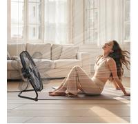 Ventilateur de Sol Industriel 50 cm 3 Vitesses - Métal Robuste Inclinaison 360° Puissant et Silencieux pour Maison Garage