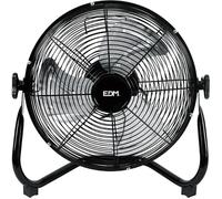 Ventilateur de sol industriel noir Puissance : 45w Pales : ø30x41cm edm