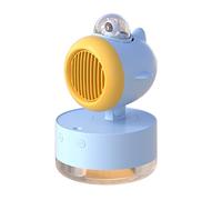 Ventilateur de sol portable avec humidificateur - Mini ventilateur de pulvérisation rechargeable par USB, batterie de 3600 mAh, vaporisateur électrique sans fil à brume froide