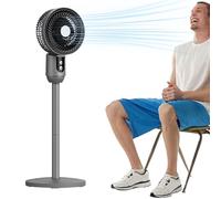Ventilateur de sol pour la maison, ventilateur oscillant : support puissant pour ventilateurs - 3 vitesses réglables, puissant circulaire de viande d'air pour la maison, le bureau, le dortoir