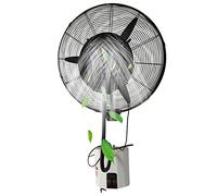 Ventilateur de sol, ventilateur brumisateur extérieur oscillant, montage mural à 3 vitesses avec jet étanche pour le refroidissement, idéal pour une utilisation commerciale et de restaurant