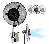 Ventilateur de sol, ventilateur brumisateur mural avec 3 vitesses et oscillation à 90°, solution de refroidissement idéale pour terrasse, salle à manger extérieure et espaces industriels