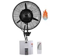 Ventilateur de sol, ventilateur mural avec télécommande et fonction brumisation, 3 réglages de vitesse, oscillation à 90° pour un refroidissement et un confort extérieurs