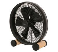 Ventilateur de sol Ventilateur portatif Breeze Floor Noir & Bois clair 3 Niveaux